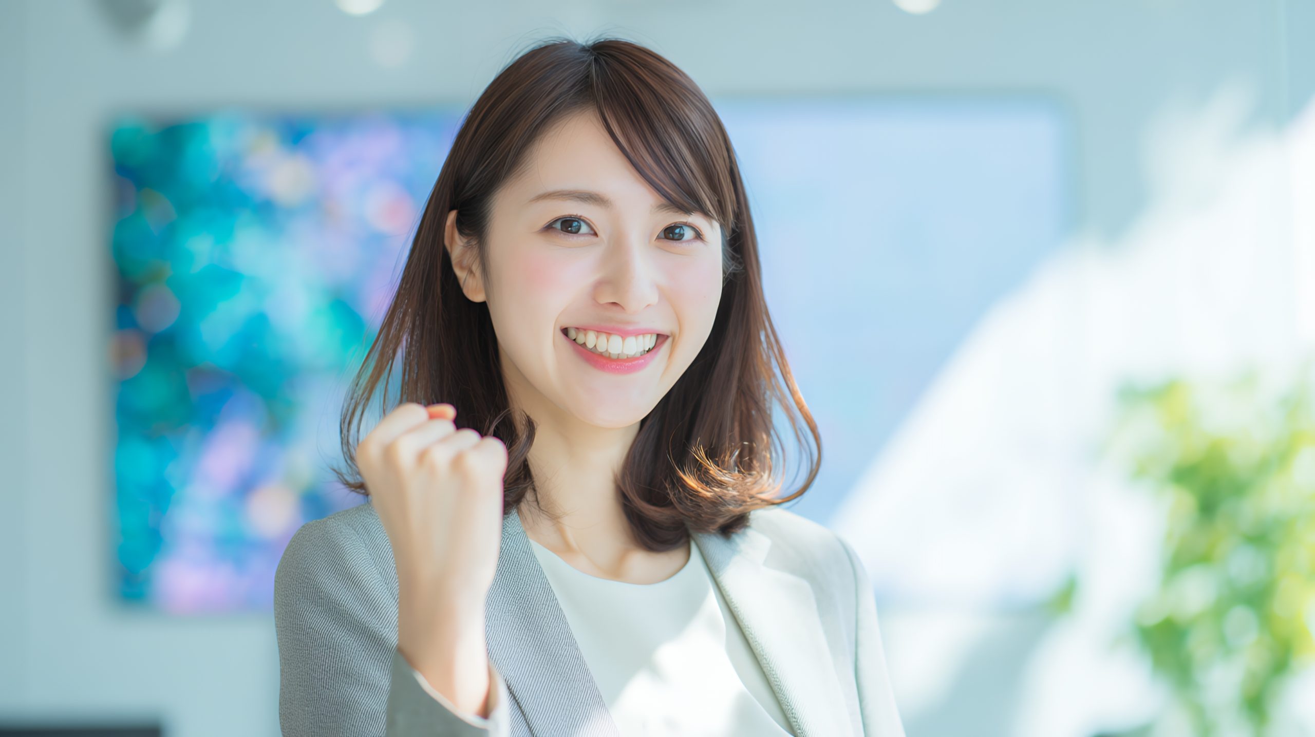 メリット、ポジティブな女性